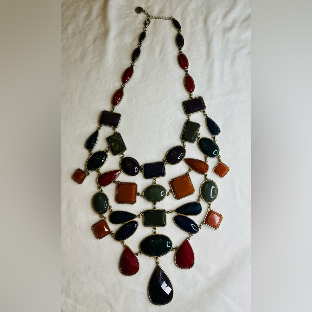 Liz Claiborne Multicolor Gemstone Necklace